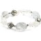 Earth's Jewels Semi-Precious Natural Crystal Quartz Clear Stretch Bracelet